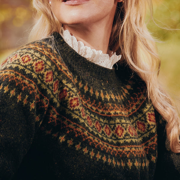 Harris Donegal Diamond Fairisle Crewneck