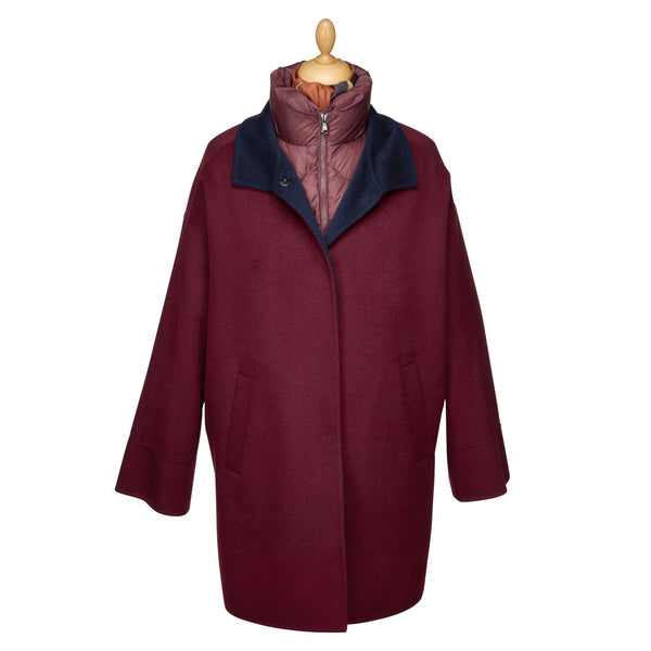 Wine Yara 2-in-1 Gilet Coat