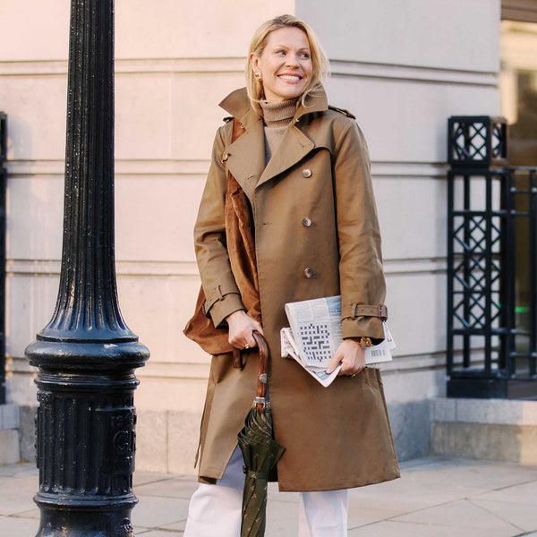 Khaki Classic Belted Trench Coat