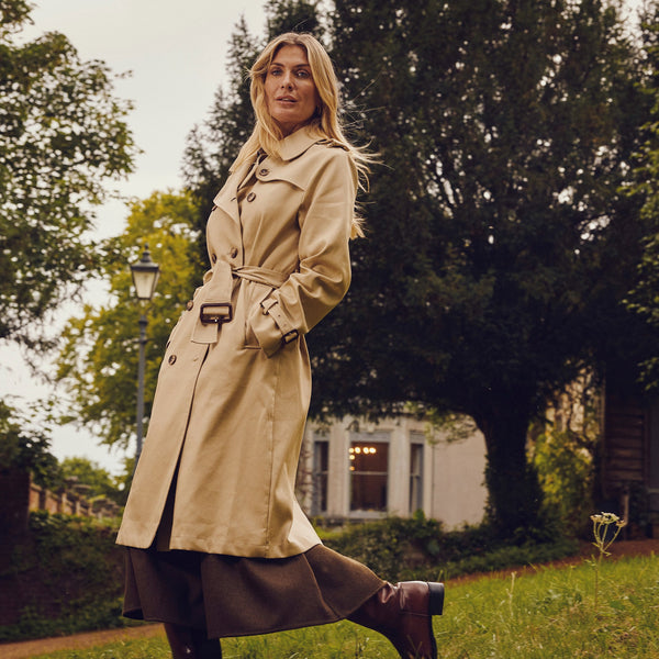 Beige Classic Belted Trench Coat