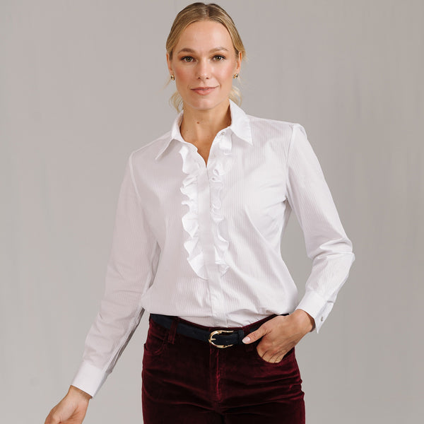 Ruffle Cotton Shirt