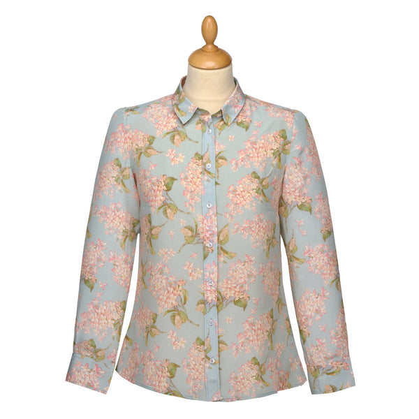 Lilac Pastel Archive Crepe Shirt made with Liberty fabric