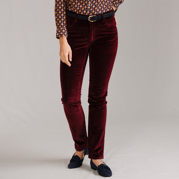 Wine Allegra Velvet Jeans