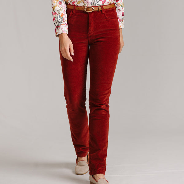 Rust Olivia Corduroy Jeans