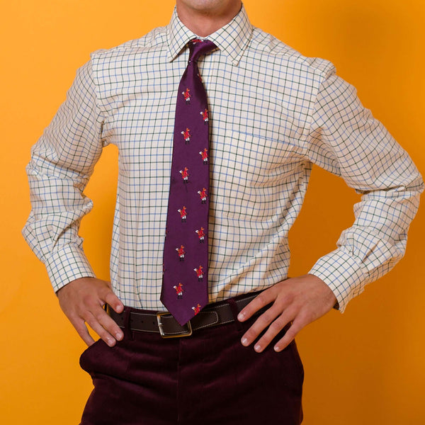 Blue Green Medium Check Tattersall Shirt