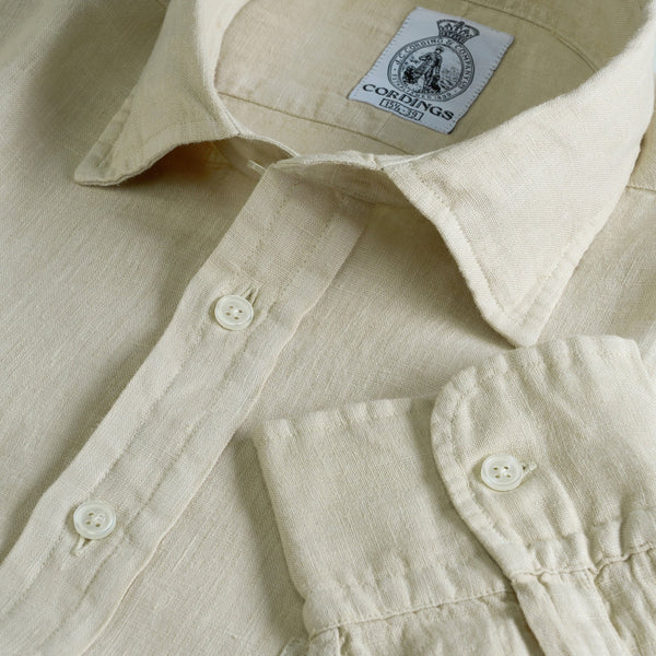 Beige Vintage Linen Shirt