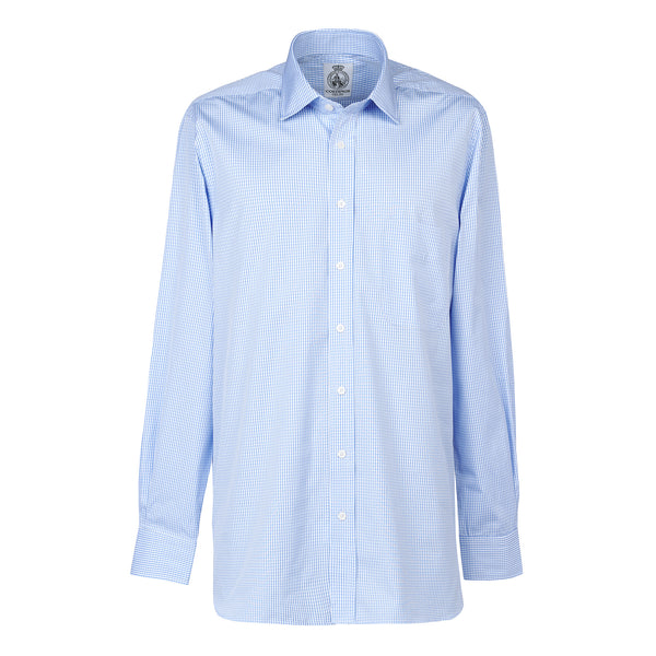 Sky Blue Holt Gingham Poplin Shirt
