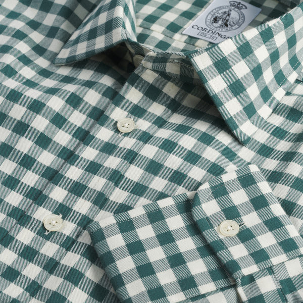 Green Gingham Brushed Shirt