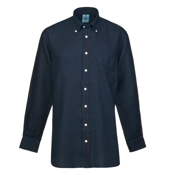 Blue Indigo Vintage Button Down Shirt