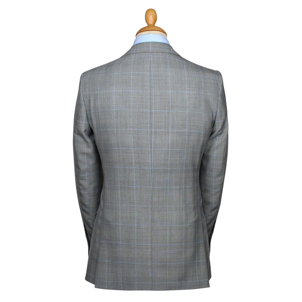 Grey Two Button 10oz Prince of Wales Suit