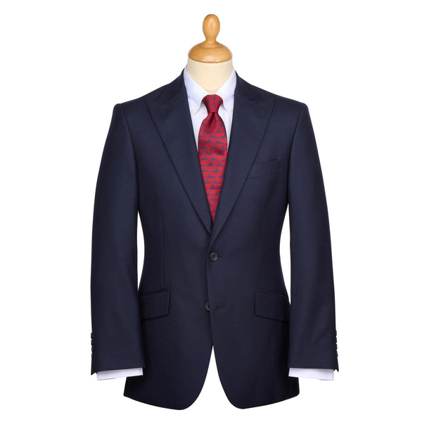 Navy 11oz Peak Lapel Twill Suit