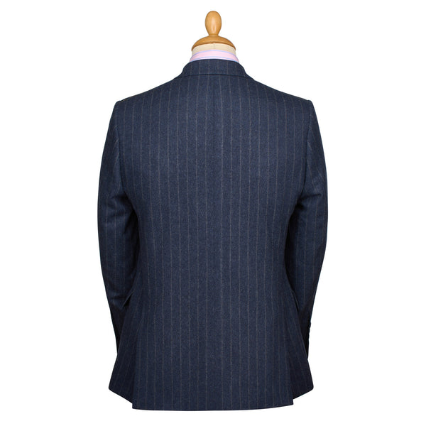 Navy 12oz Double Breasted Chalk Stripe Suit