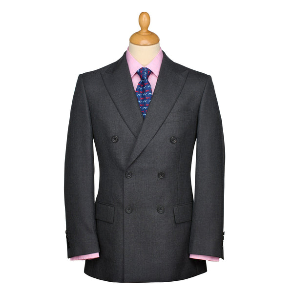 Grey 11oz Double Breasted Nailhead Suit