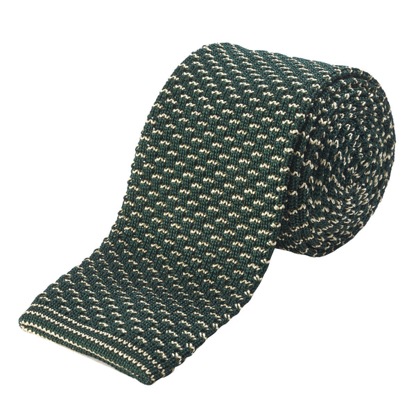 Green Military Silk Knitted Tie