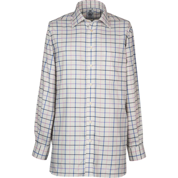 Blue Pink Large Overcheck Tattersall Shirt