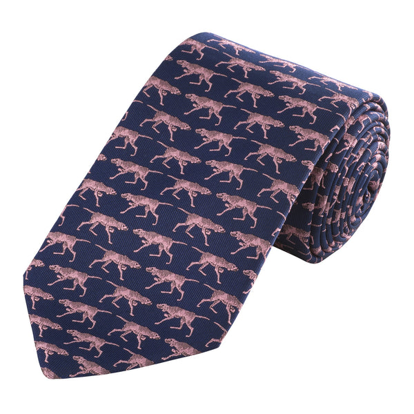 Navy & Pink Patient Pointer Tie