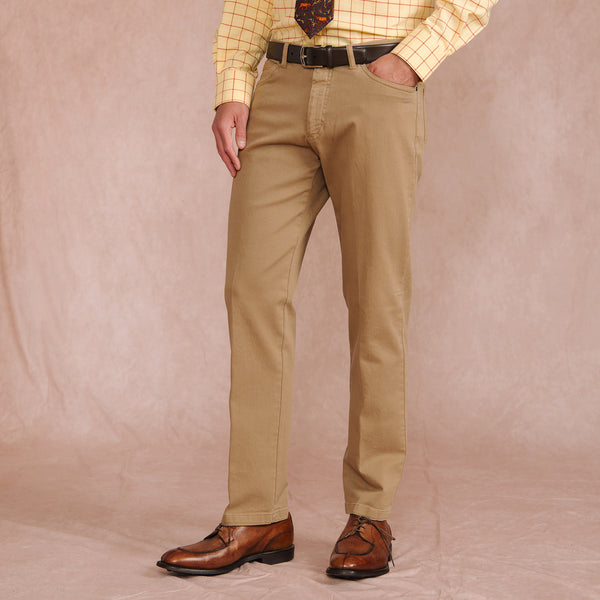 Khaki James Cotton Twill Jeans