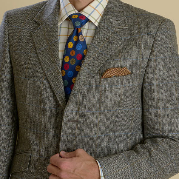 Wine Duck Houndstooth Wool Hank