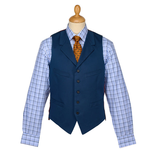 Navy Thomas Gabardine Waistcoat