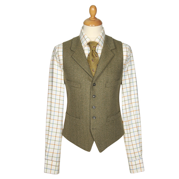 Firley Herringbone Collared Waistcoat