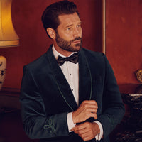 Green Velvet Smoking Jacket