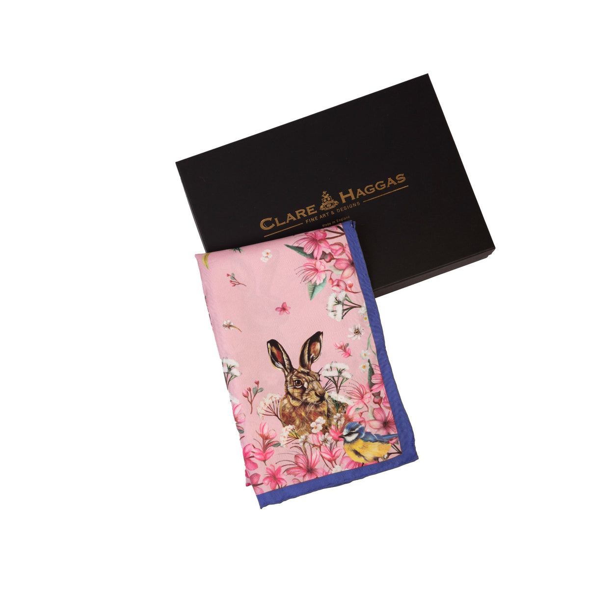 Pink Oopsie Daisy Narrow Silk Scarf
