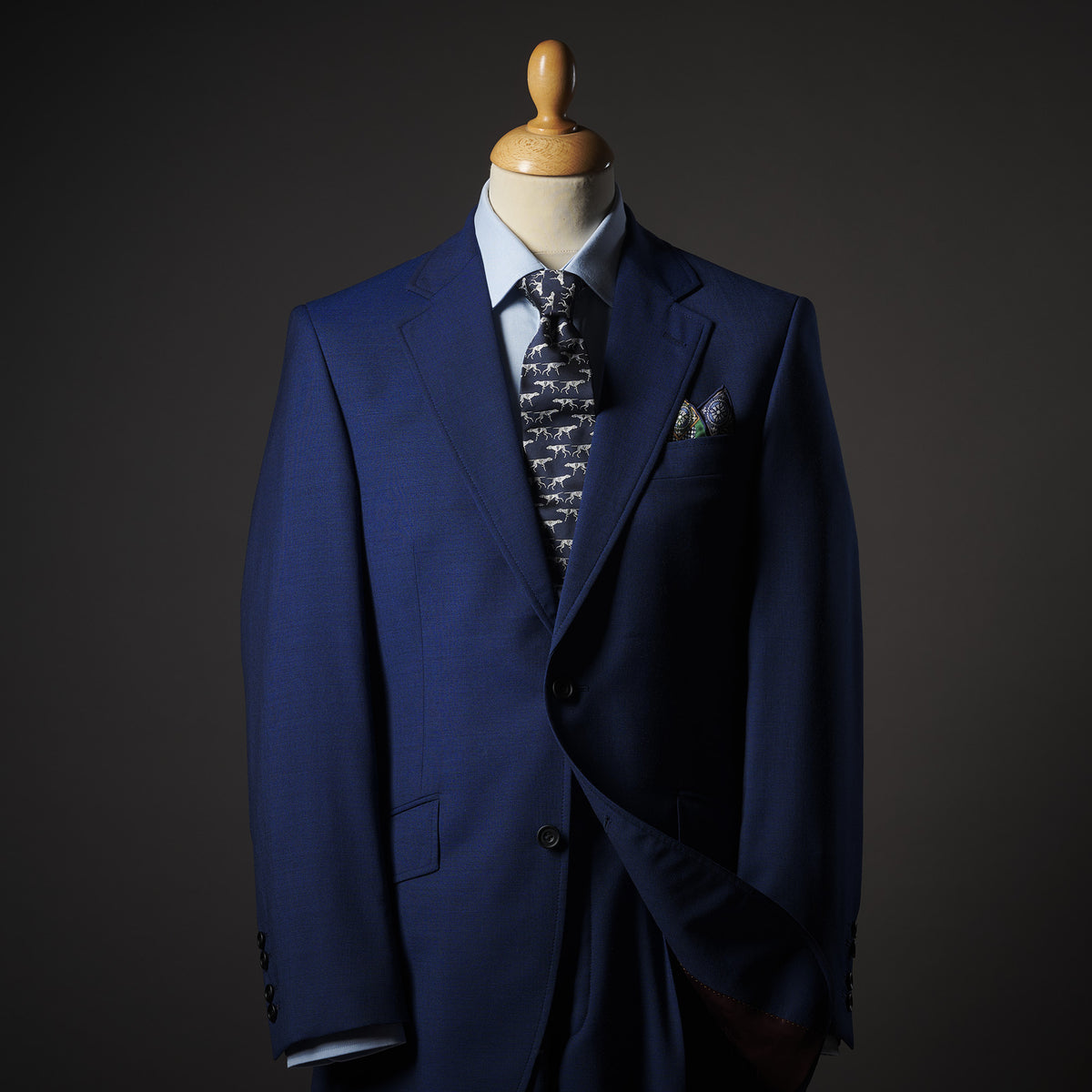 Dark Blue 8oz Two Button Mohair Suit