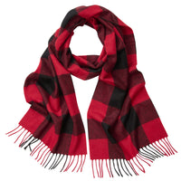 Red Check Cashmere Scarf
