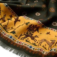 Olive Rose Wool & Silk Scarf