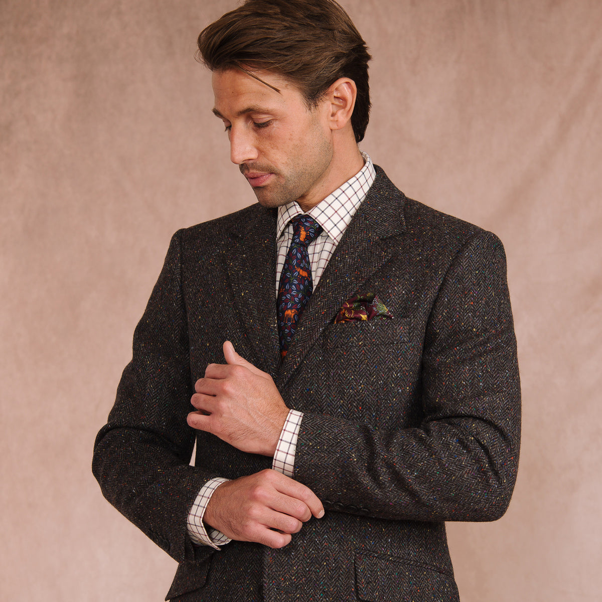 Brown & Grey Ballymore Donegal Jacket