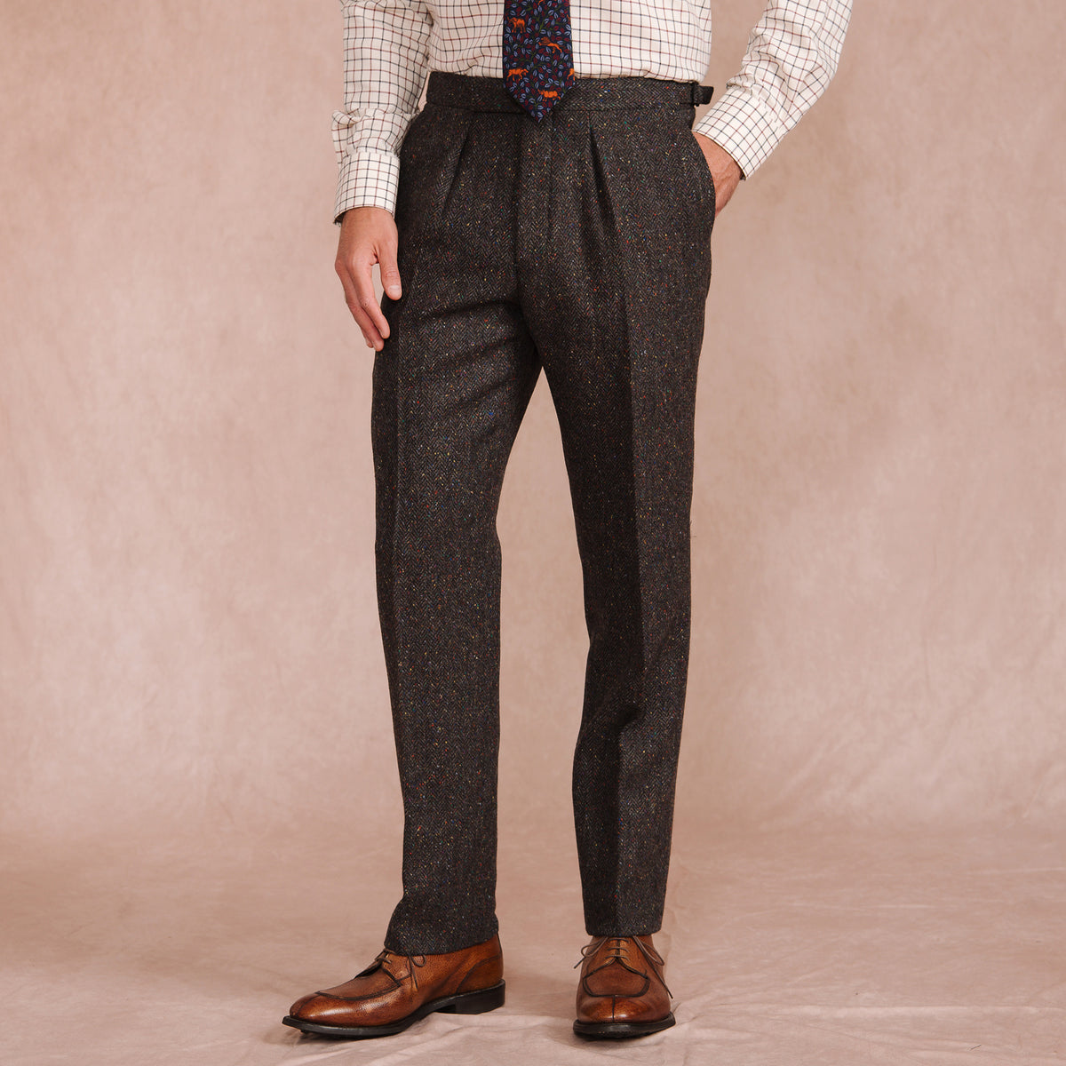 Brown & Grey Ballymore Donegal Trousers