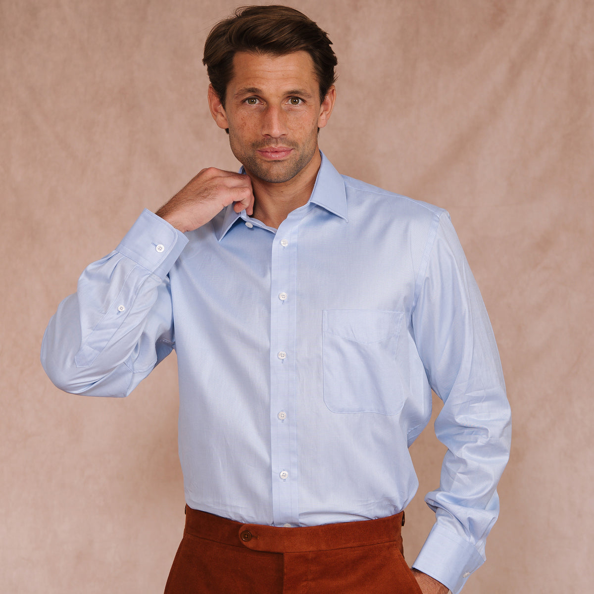 Sky Blue Chelsea Twill Shirt