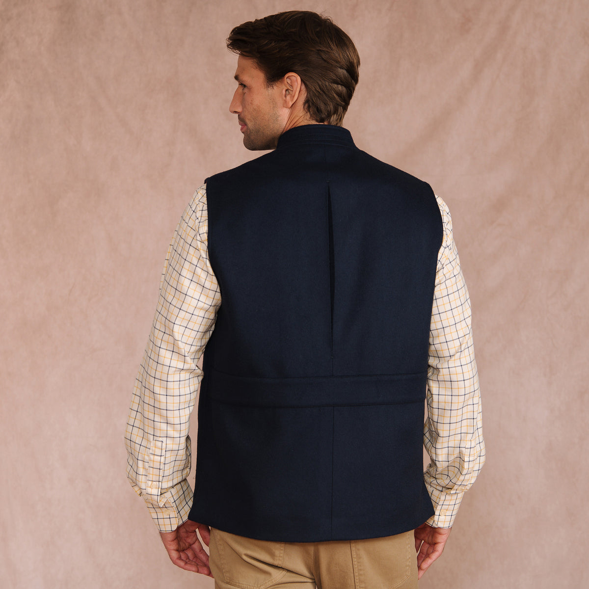Navy Exmoor Doeskin Gilet