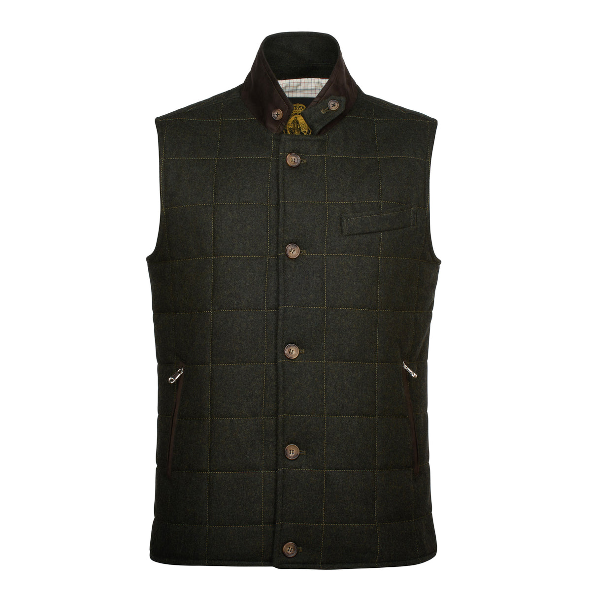 Green Ebury Flannel Gilet