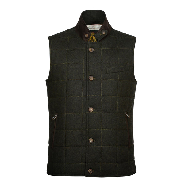 Green Ebury Flannel Gilet