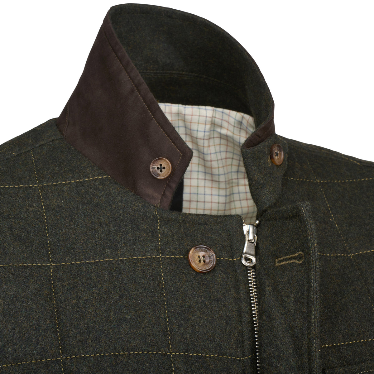 Green Ebury Flannel Gilet