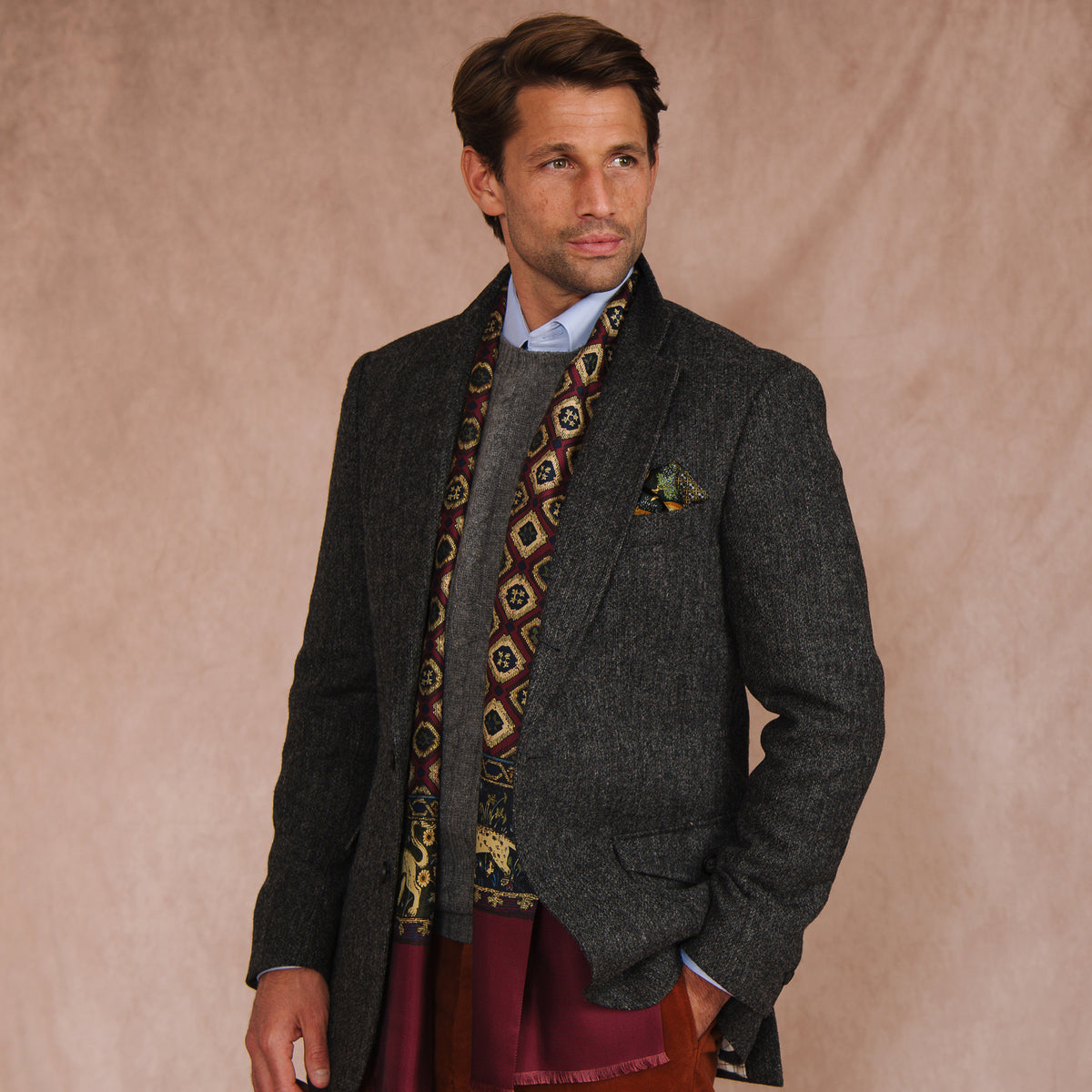 Charcoal Grange Shetland Jacket