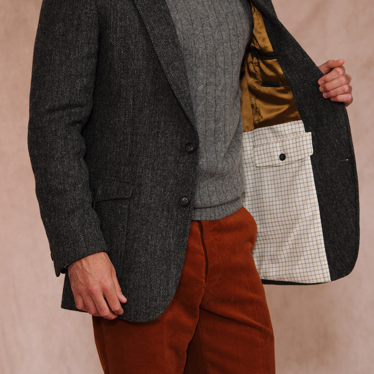 Charcoal Grange Shetland Jacket