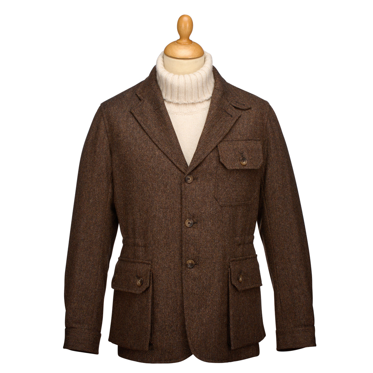 Brown Kent Unlined Wool Jacket