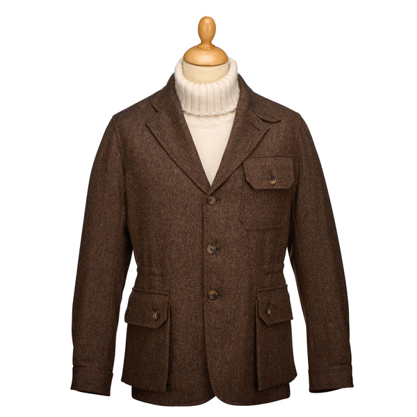 Brown Kent Unlined Wool Jacket
