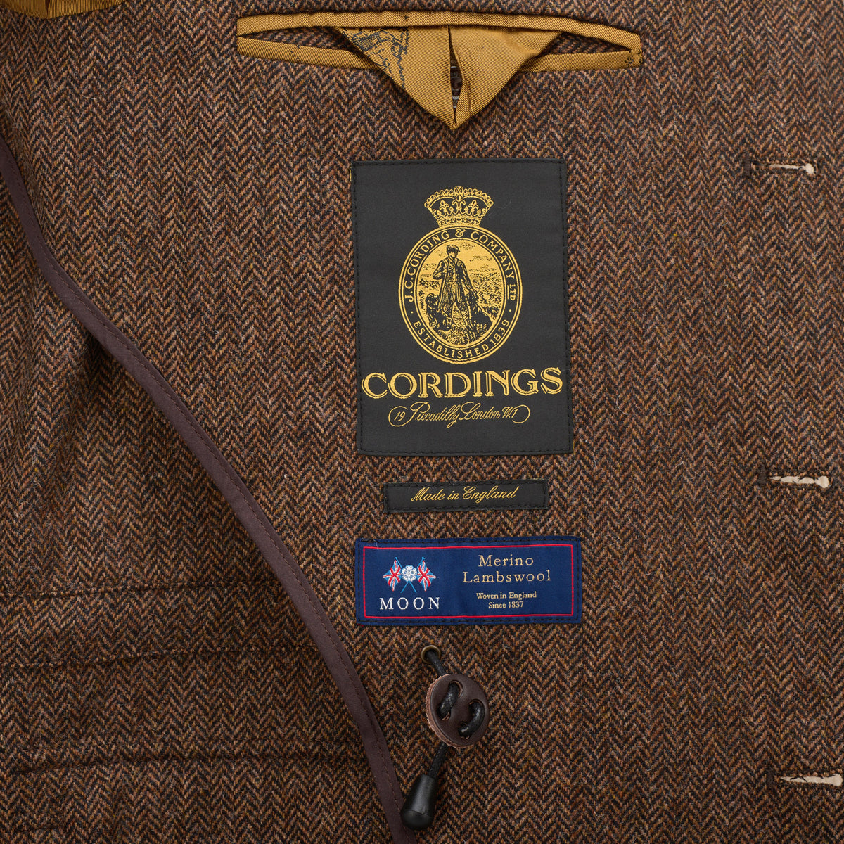 Brown Kent Unlined Wool Jacket