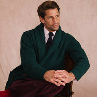 Tartan Green George Shawl Cardigan