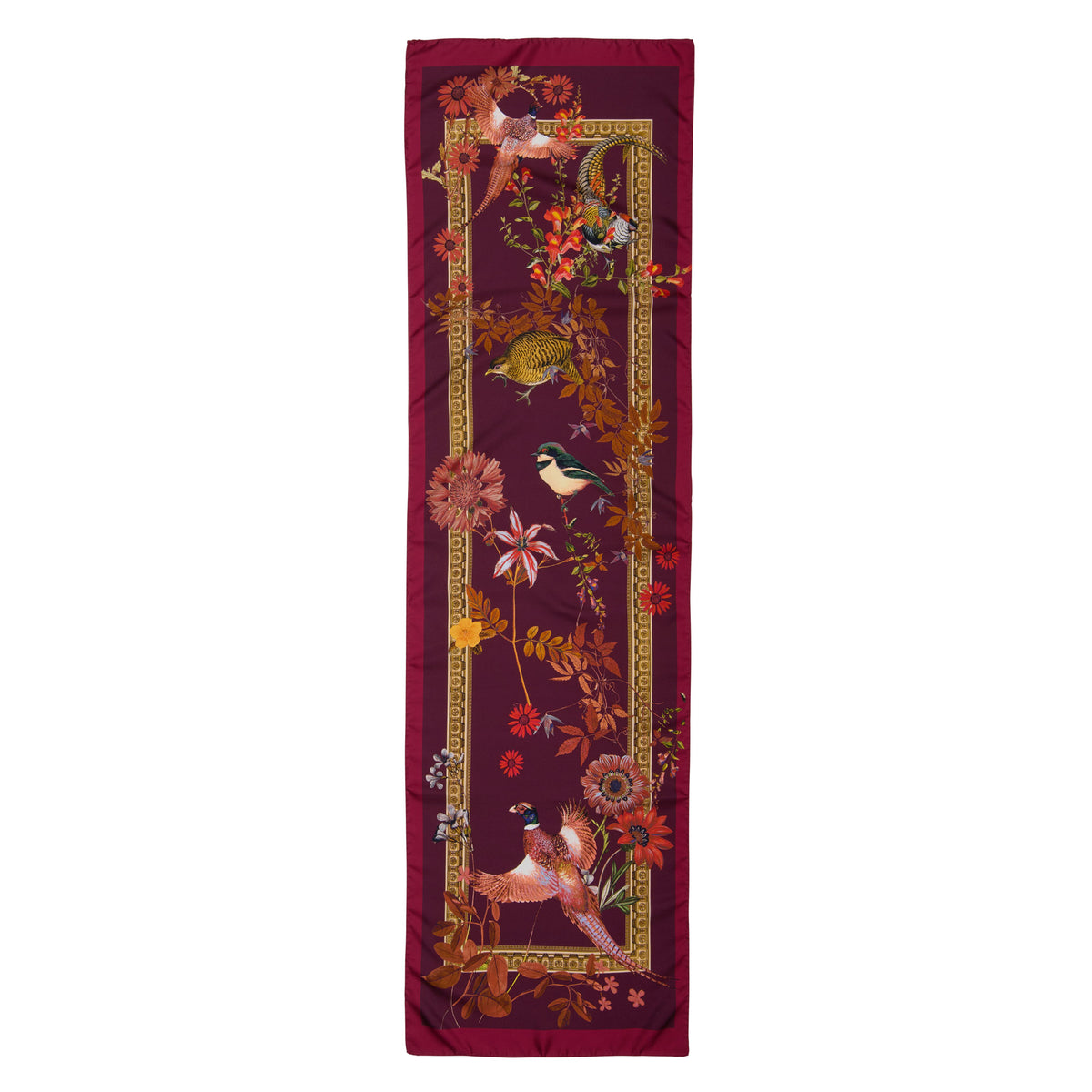 Plum Silk Deer Scarf