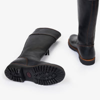 Black Penelope Chilvers Inclement Long Leather Tassel Boot