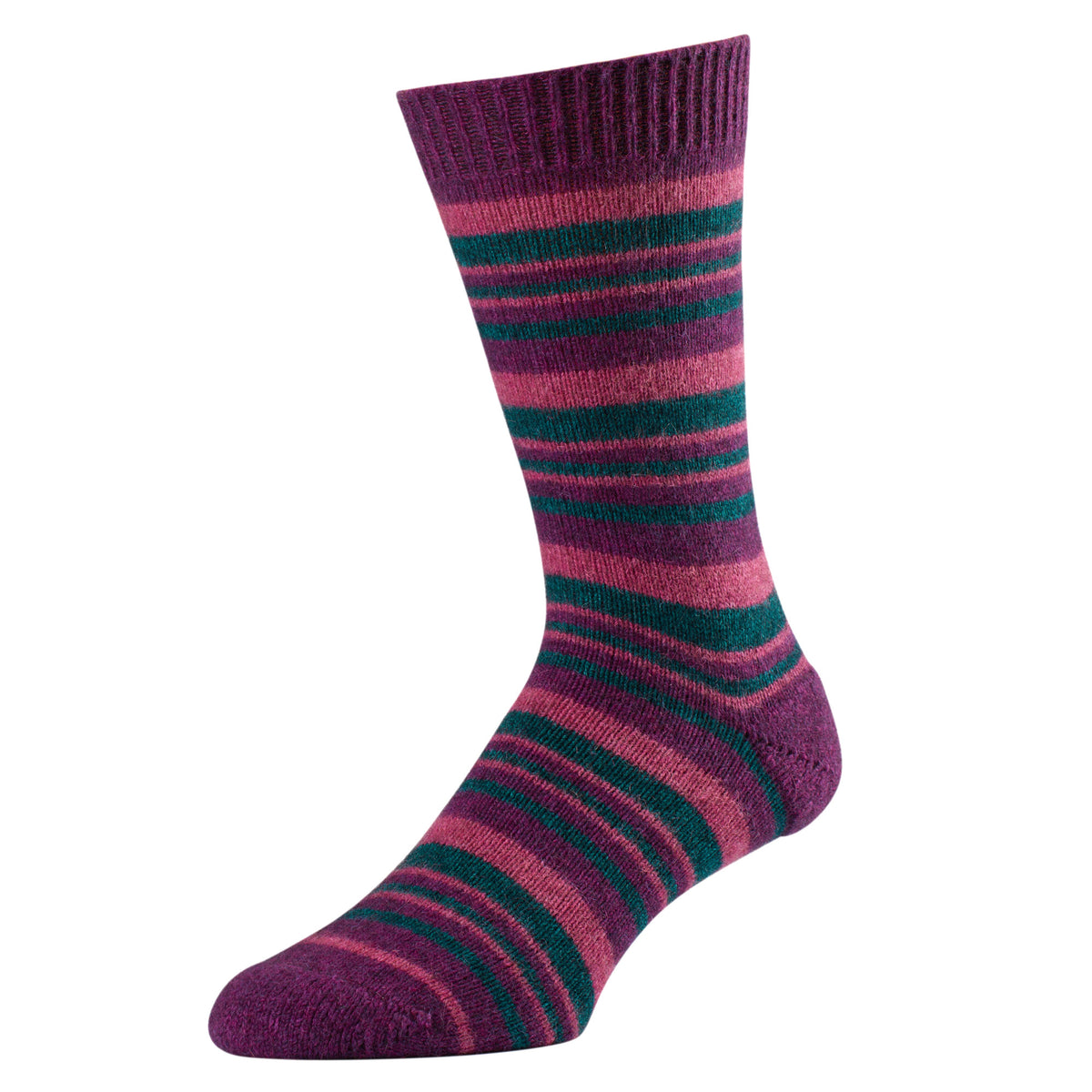 Pink possum Merino Stripe Socks