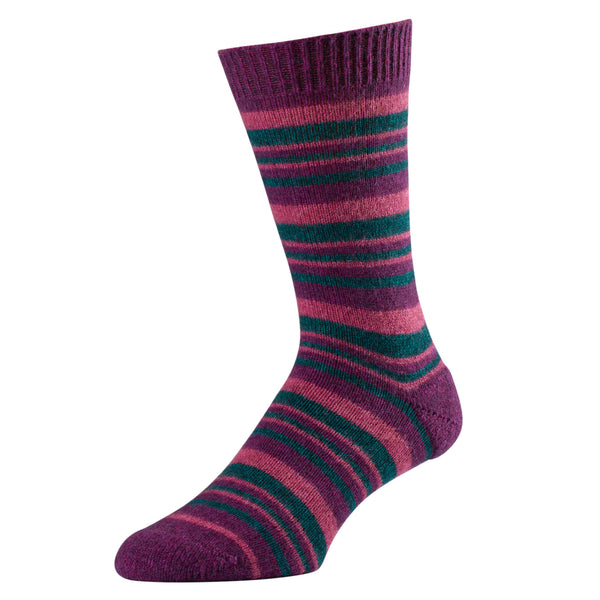 Pink possum Merino Stripe Socks