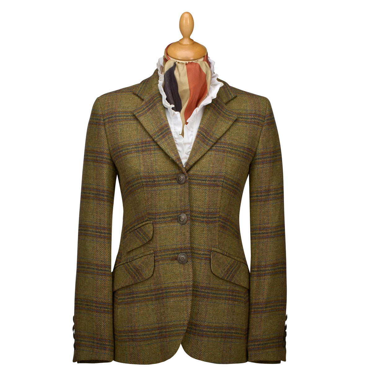 Green Single Vent Tweed Jacket