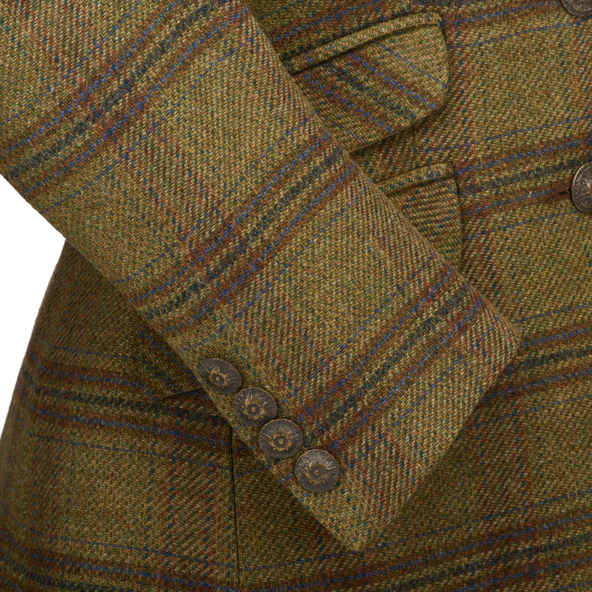 Green Single Vent Tweed Jacket