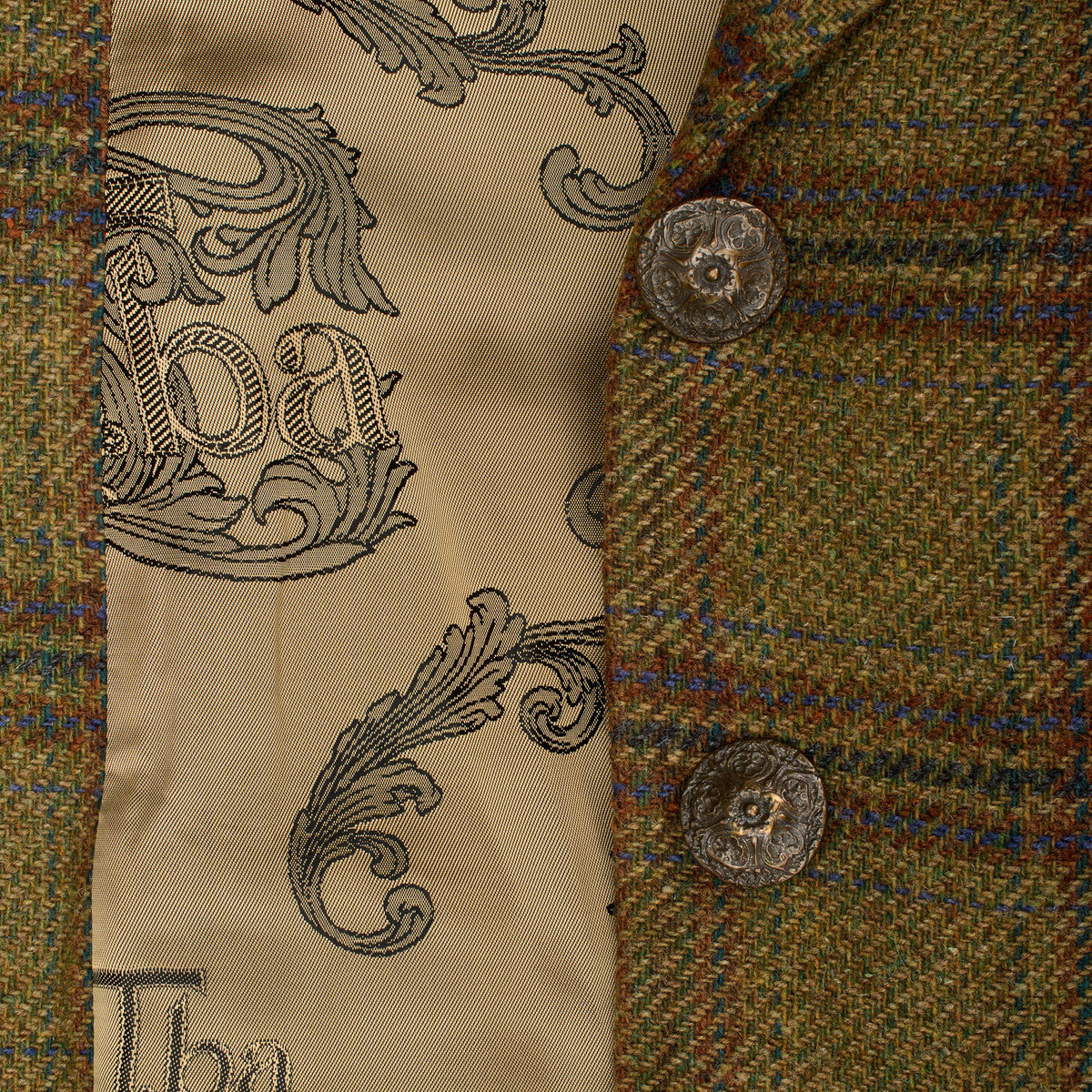 Green Single Vent Tweed Jacket