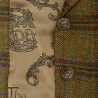 Green Single Vent Tweed Jacket
